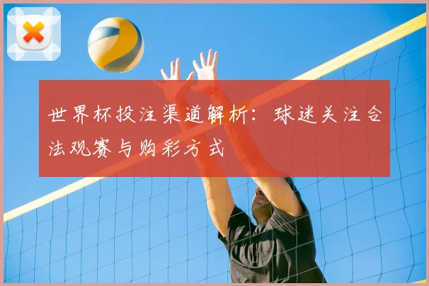 世界杯投注渠道解析：球迷关注合法观赛与购彩方式